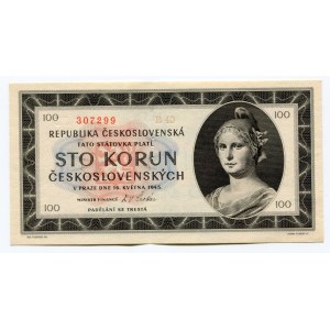 Czechoslovakia 100 Korun 1945