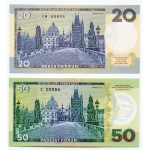 Czechoslovakia Lot of 2 Banknotes 2019 Specimen FRANZ KAFKA