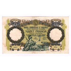 Albania 20 Francs 1939