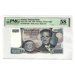 Austria 1000 Shillings 1983 PMG 58