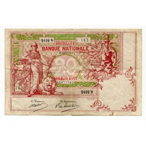 Belgium 20 Franken 1914