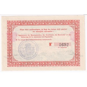 Belgium Commune De Pepinster 20 Francs 1914