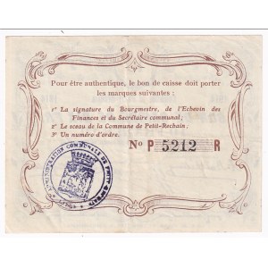 Belgium Commune De Petit-Rechain 10 Francs 1914