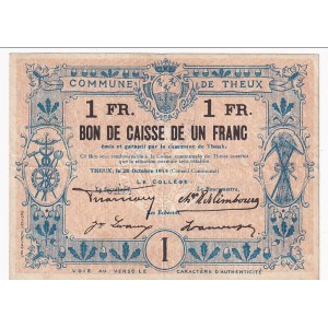 Belgium Commune De Theux 1 Franc 1914