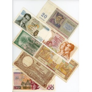 Belgium Lot of 7 Banknotes 1948 - 1981
