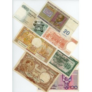Belgium Lot of 7 Banknotes 1948 - 1981