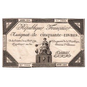 France 50 Livres 1792