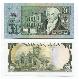 Guernsey & Jersey 2 x 1 Pound 1991 - 2000