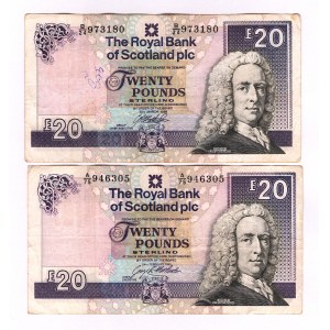 Scotland 20 Pounds 1993 - 1999 2 Pieces