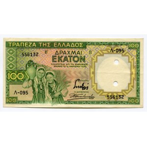 Greece 100 Drachmai 1939