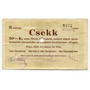 Hungary 50 Korona 1919