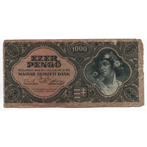 Hungary 1000 Pengo 1945 Hungarian National Bank
