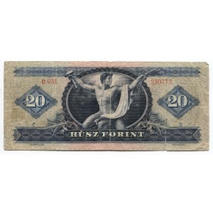 Hungary 20 Forint 1969 Hungarian National Bank