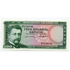 Iceland 500 Kronur 1961