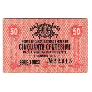 Italy 50 Centesimi 1918