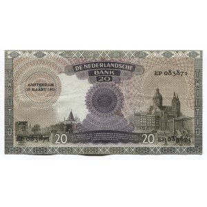 Netherlands 20 Gulden 1941