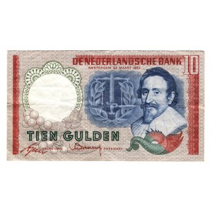 Netherlands 10 Gulden 1953