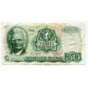 Norway 50 Kroner 1974