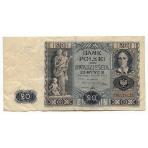 Poland 20 Zlotych 1936 Bank Polsky