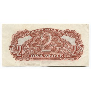 Poland 2 Zlote 1944 Polish National Bank