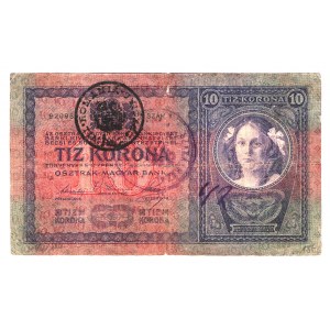 Romania Austrian Occupation 10 Kronen 1919