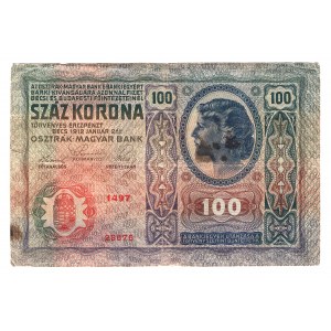 Romania Austrian Occupation 100 Kronen 1919