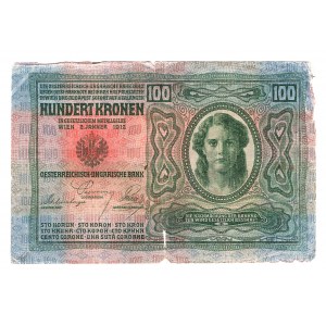 Romania Austrian Occupation 100 Kronen 1919