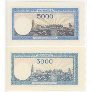 Romania 2 x 5000 Lei 1943 & 1945