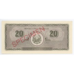 Romania 20 Lei 1950 Specimen