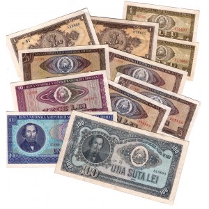 Romania 11 Different Banknotes 1952 - 1966