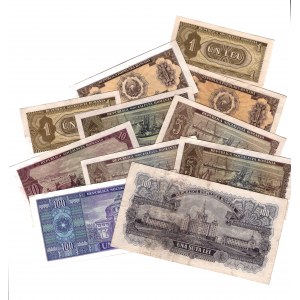 Romania 11 Different Banknotes 1952 - 1966