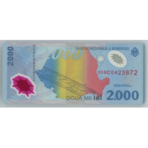 Romania Original Bundle with 100 Banknotes 2000 Lei 1999 Consecutive Numbers