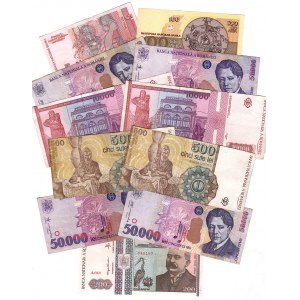 Romania 10 Different Banknotes 1990 - 2010