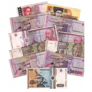 Romania 10 Different Banknotes 1990 - 2010