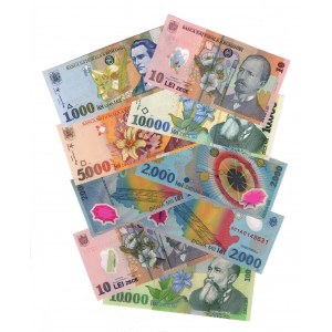 Romania 9 Different Banknotes 1999 - 2010