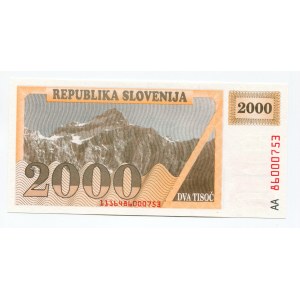 Slovenia 2000 Tolarjev 1991