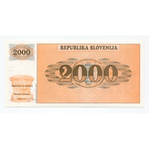 Slovenia 2000 Tolarjev 1991