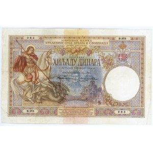 Yugoslavia 1000 Dinara 1920