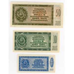 Yugoslavia 1 - 10 - 50 Dinara 1950