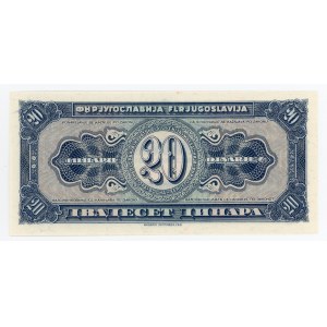 Yugoslavia 20 Dinara 1951