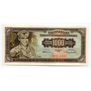 Yugoslavia 1000 Dinara 1955
