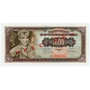Yugoslavia 1000 Dinara 1963