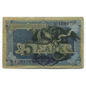 Germany - Empire 5 Mark 1904 Imperial Treasury Note