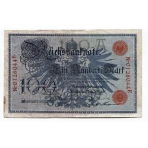 Germany - Empire 100 Mark 1908 Imperial Banknote