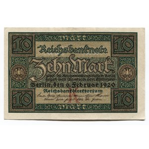 Germany - Weimar Republic 10 Mark 1920 Reichsbanknote