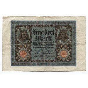 Germany - Weimar Republic 100 Mark 1920 Reichsbanknote