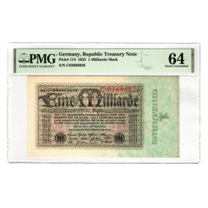 Germany - Weimar Republic 1 Milliard Mark 1923 PMG 64