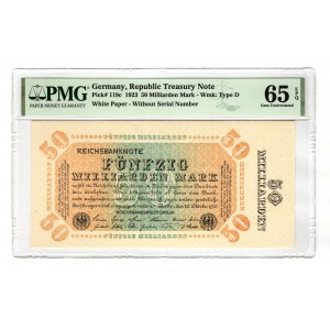 Germany - Weimar Republic 50 Milliard Mark 1923 PMG 65 EPQ