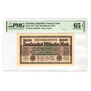Germany - Weimar Republic 200 Milliard Mark 1923 PMG 65 EPQ