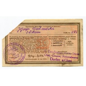 Germany - Third Reich Winterhilfswerk 50 Pfennige 1939 - 1940 (ND) Cancelled note